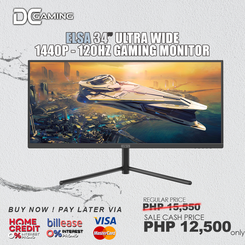 ELSA 34G1 - Budget 34" 120 Hz 1440p Ultrawide Gaming Monitor 